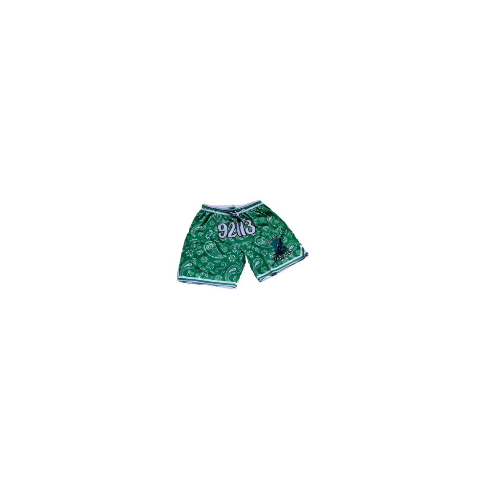 92113 Green & White Shorts