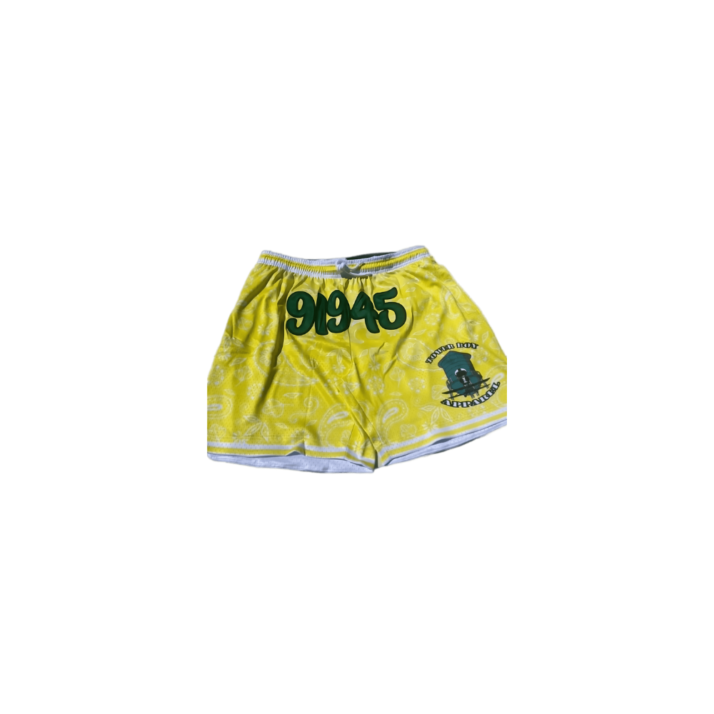 91945 Yellow & Green Shorts